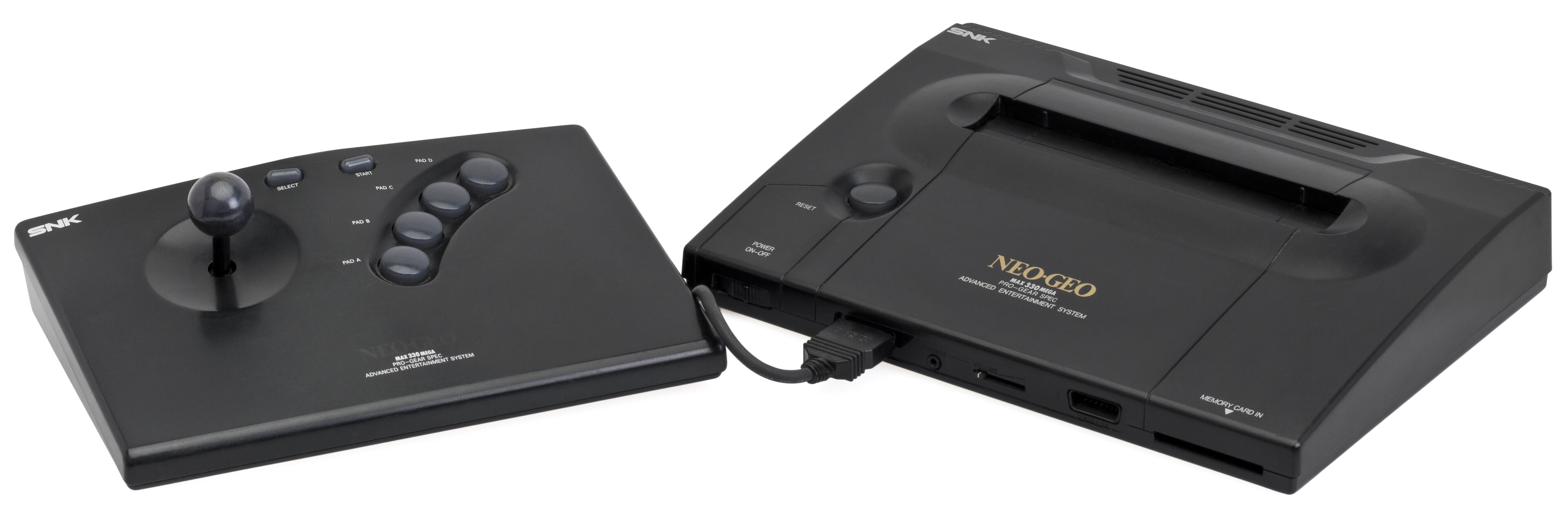 Console Neo Geo AES et son stick arcade d'origine